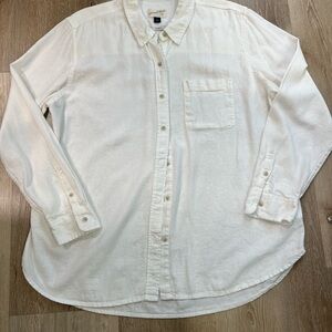 Universal Thread - Cream - Lino/Rayon - Relaxed Fit Shirt - Very Soft